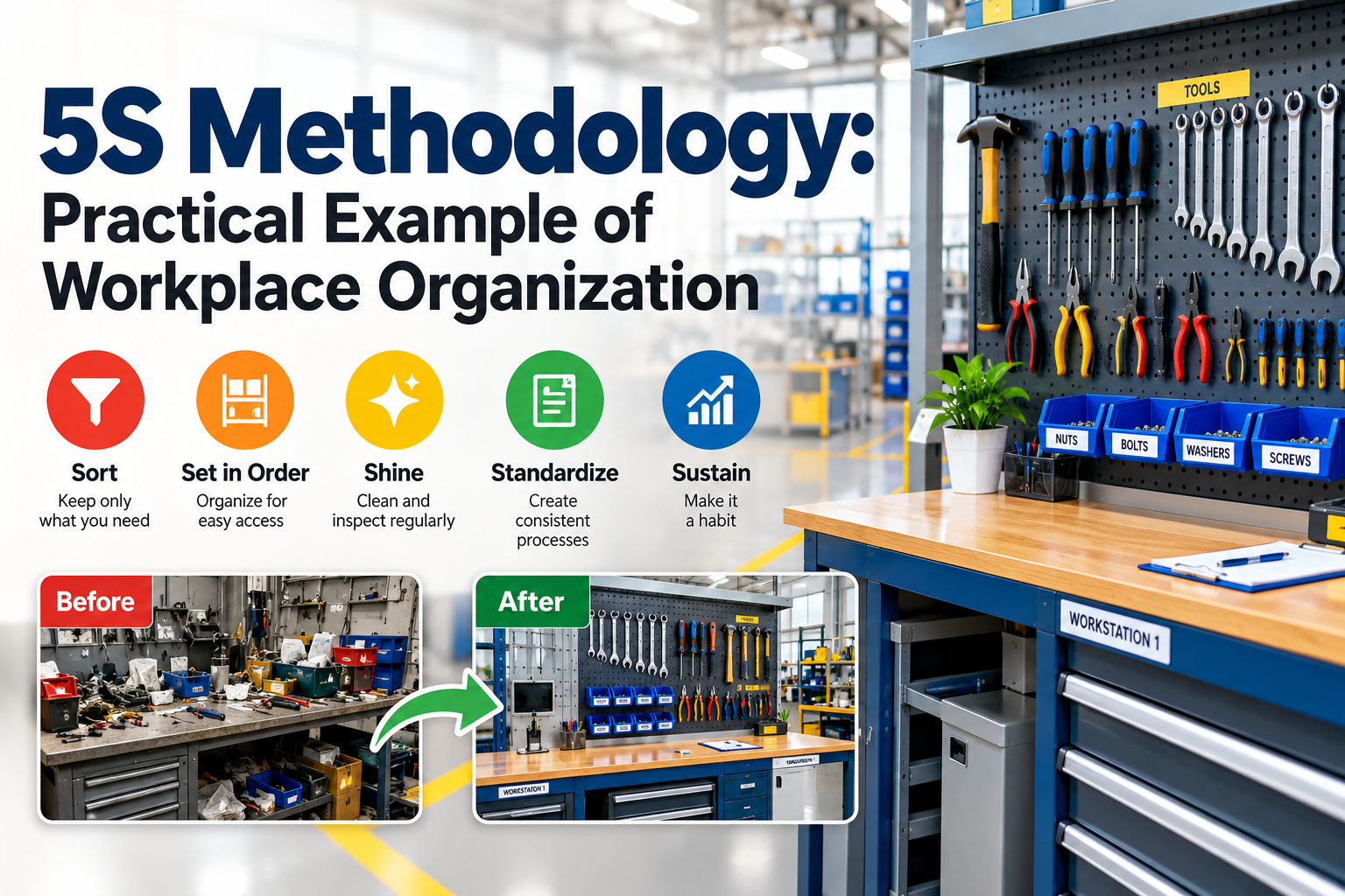 5S Methodology: Practical Example of Workplace Organization